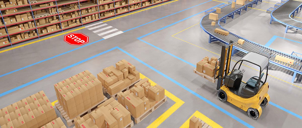 Señalización y marcaje de suelo en industria