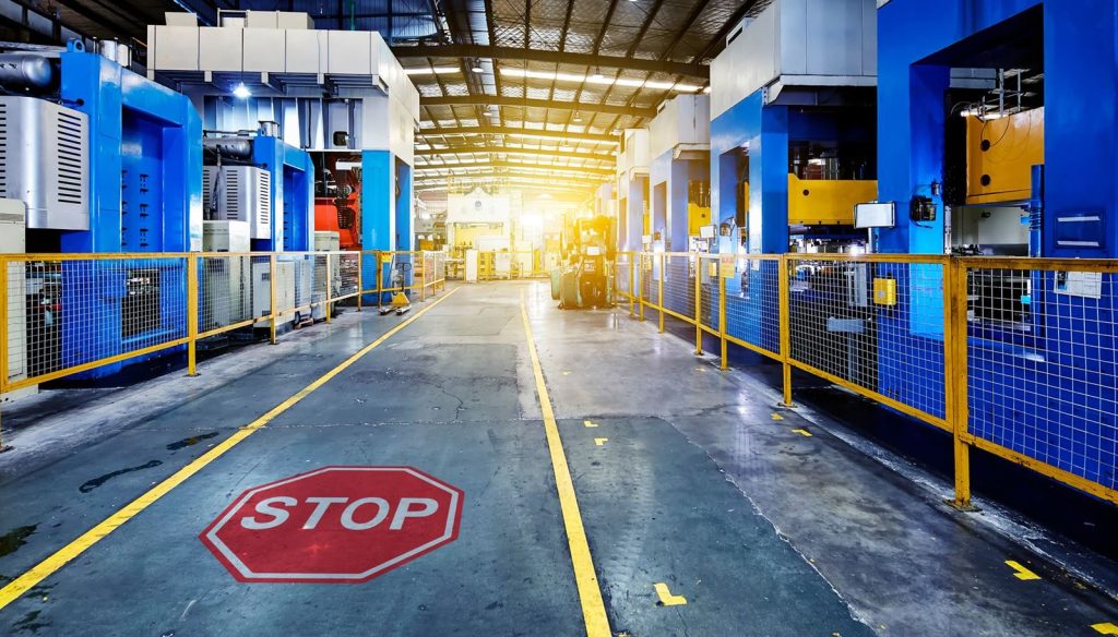 Proyectores de señales y líneas de seguridad industrial