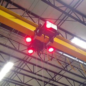 Luz de seguridad para puentes grúa linea delimitación