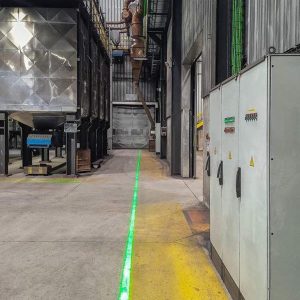 Industria siderúrgica marcado de línea Laser verde
