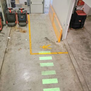 paso peatonal con proyector LED
