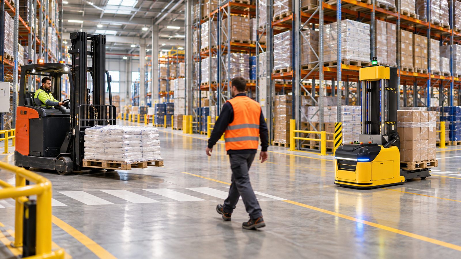 Logística segura entre humanos y robots reto de la seguridad en la movilidad industrial
